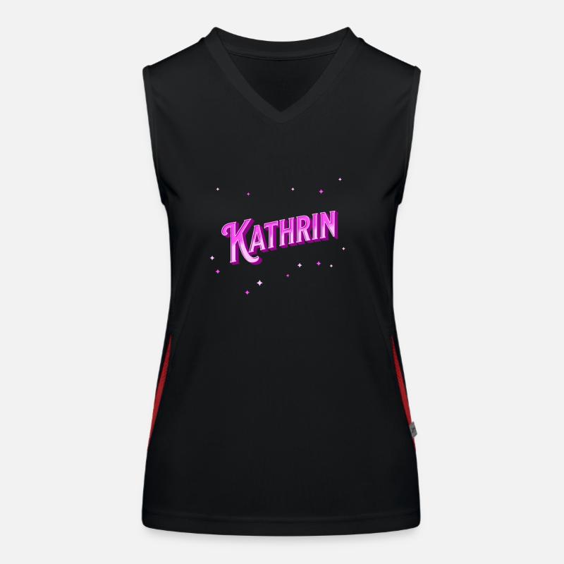 Kathrin's name personalized Women's Functional Contrast Tank Top