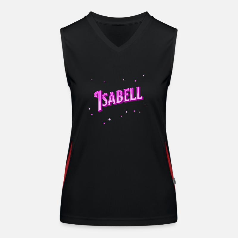 Isabell's name personalized Women's Functional Contrast Tank Top