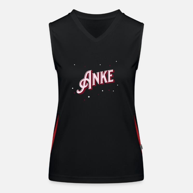 Anke name personalized Women's Functional Contrast Tank Top