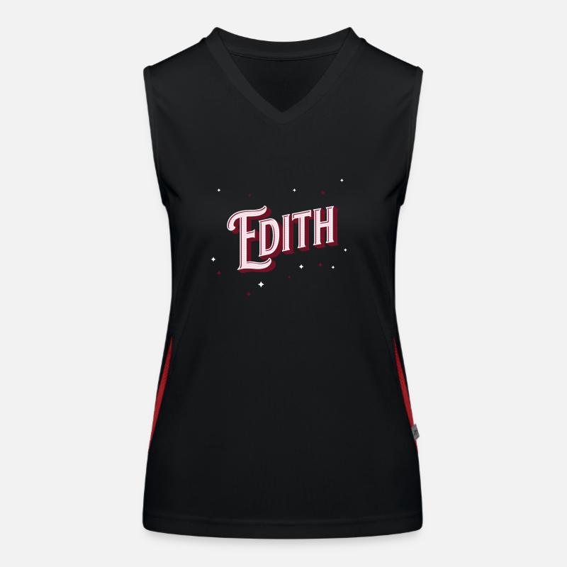 Edith name personalized Women's Functional Contrast Tank Top