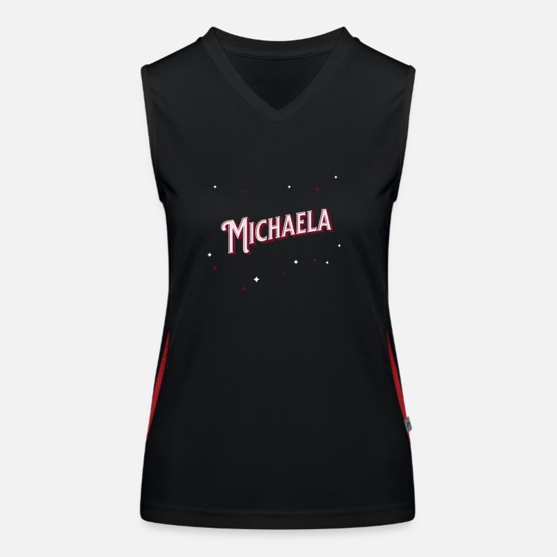 Michaela's name personalized Women's Functional Contrast Tank Top