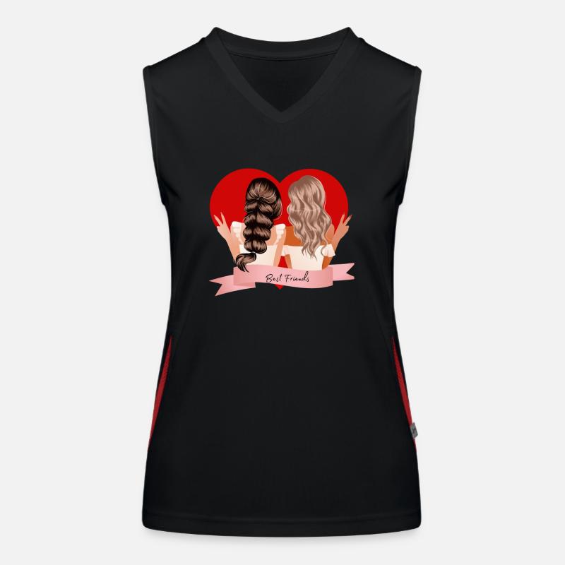 Beste Freunde Funktionelles Kontrast-Tank Top für Frauen