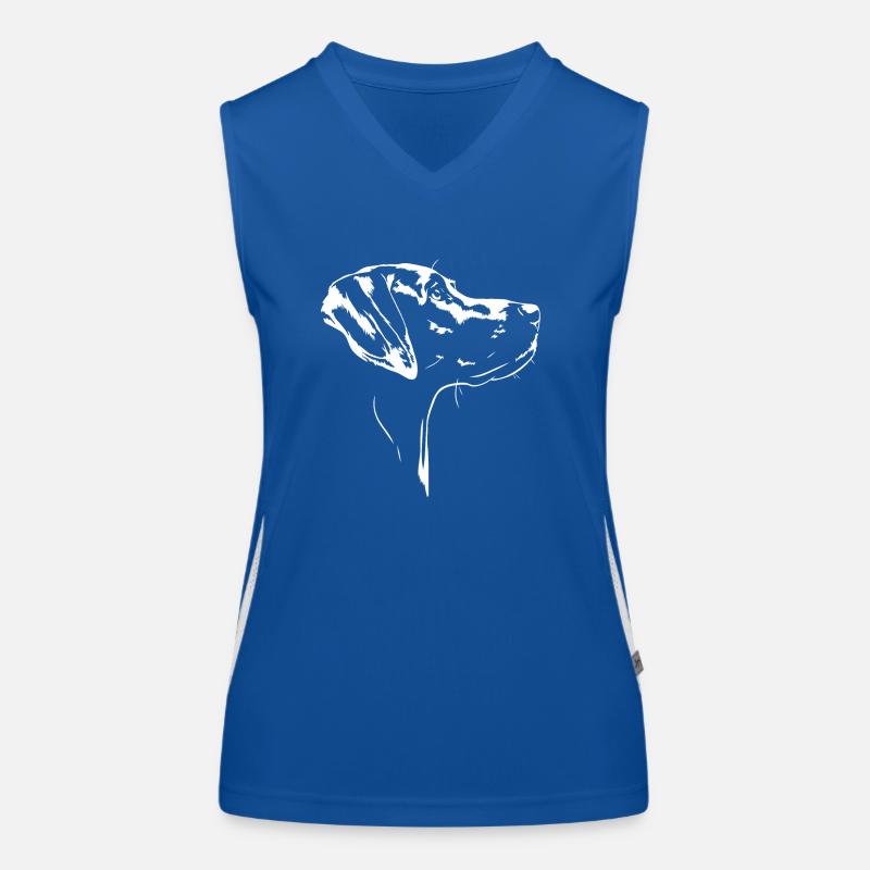 Weimaraner Dog Silhouette Wilsigns Women's Functional Contrast Tank Top