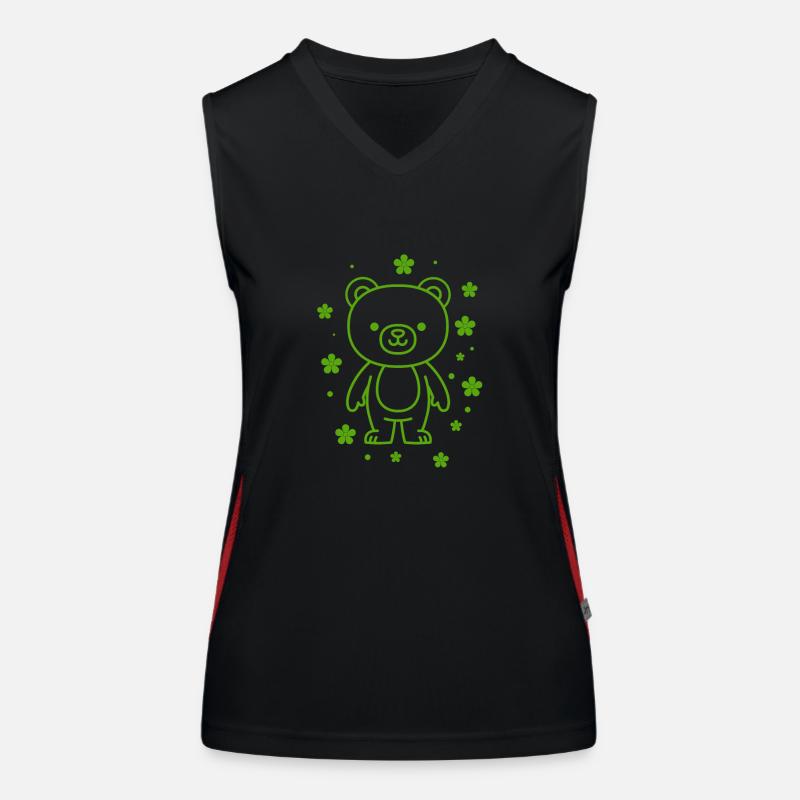 Teddybär Funktionelles Kontrast-Tank Top für Frauen