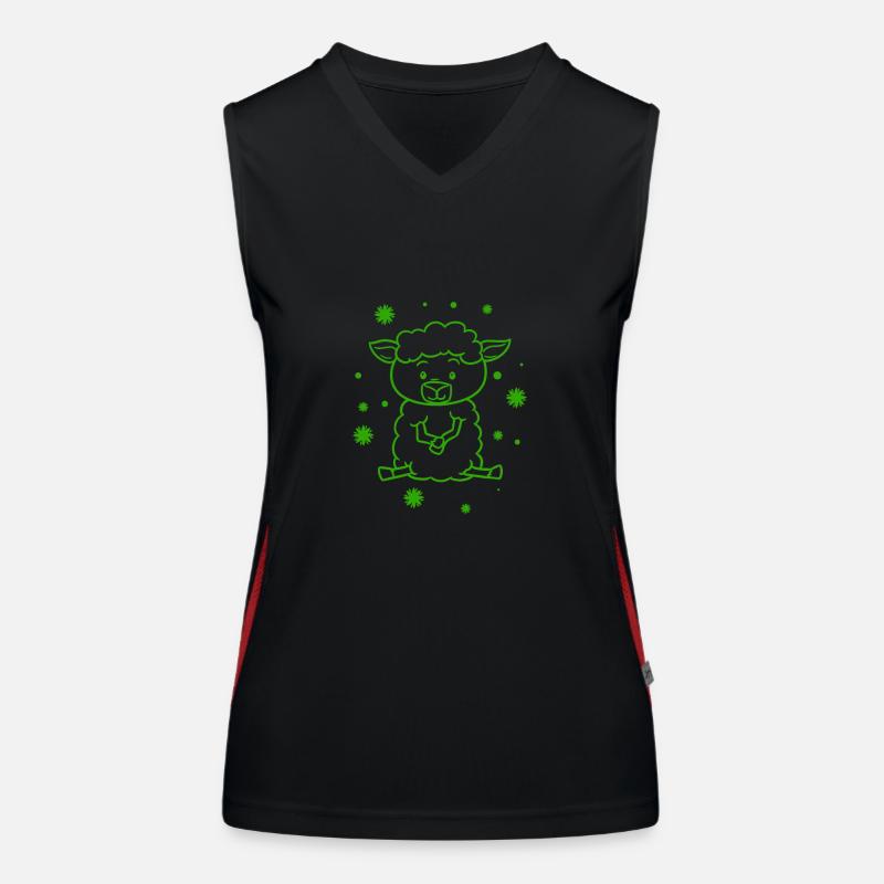 Süßes Schaf Funktionelles Kontrast-Tank Top für Frauen