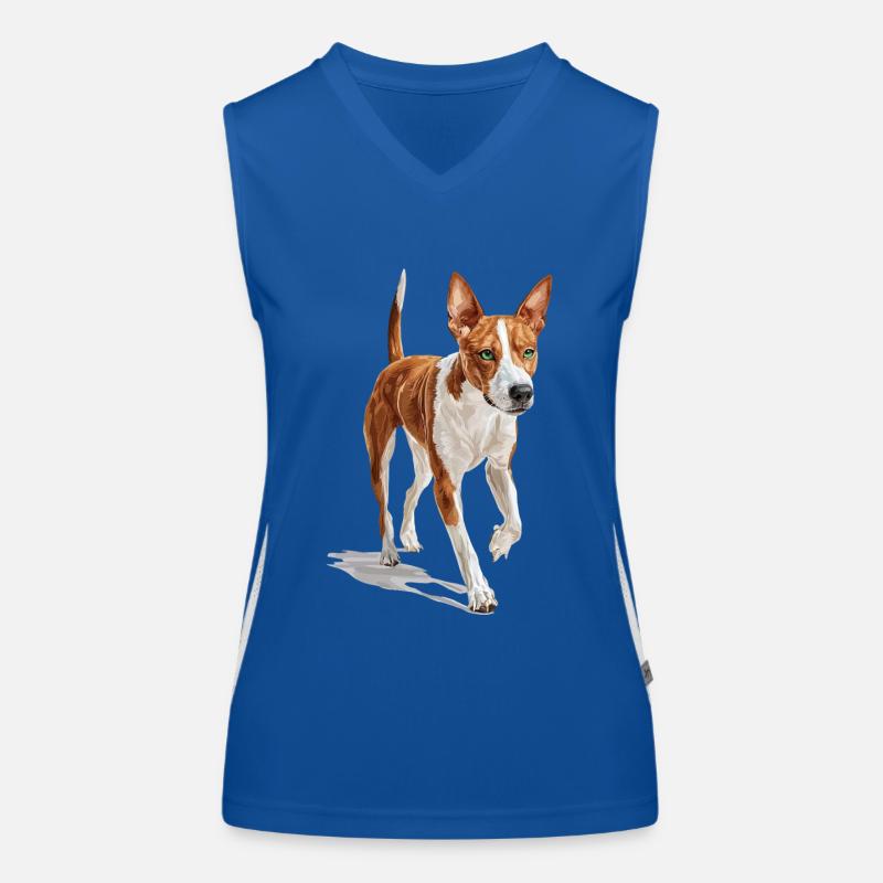 Basenji Funktionelles Kontrast-Tank Top für Frauen