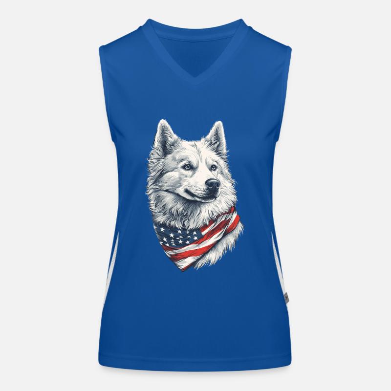 Samojede Funktionelles Kontrast-Tank Top für Frauen