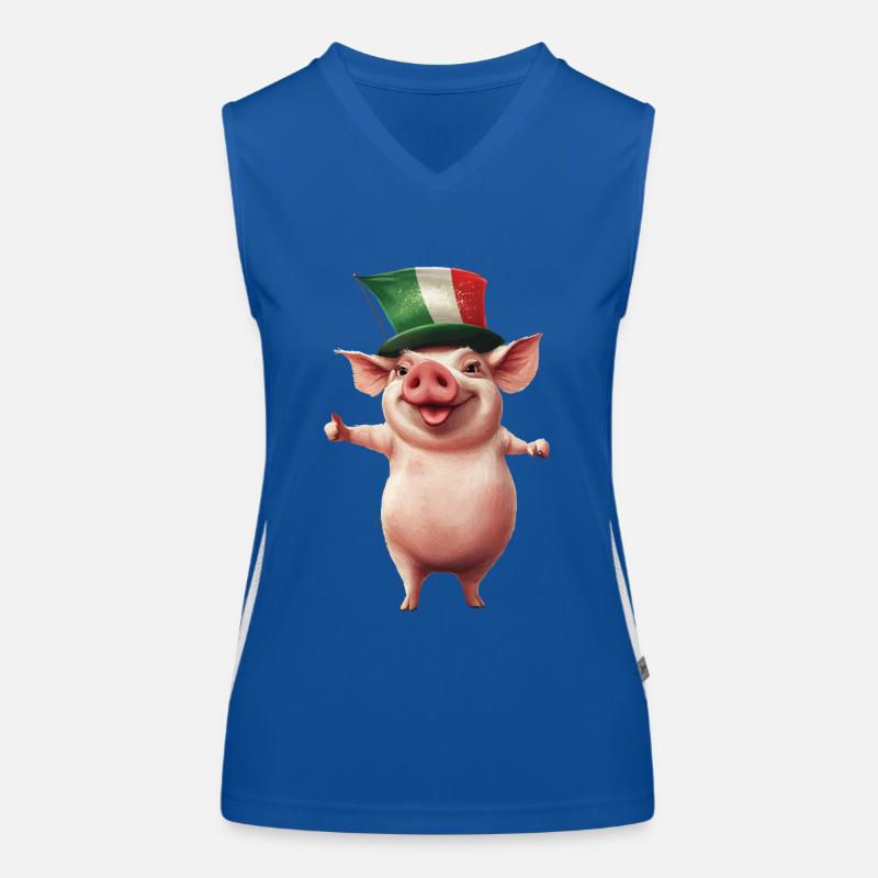 Schwein Funktionelles Kontrast-Tank Top für Frauen