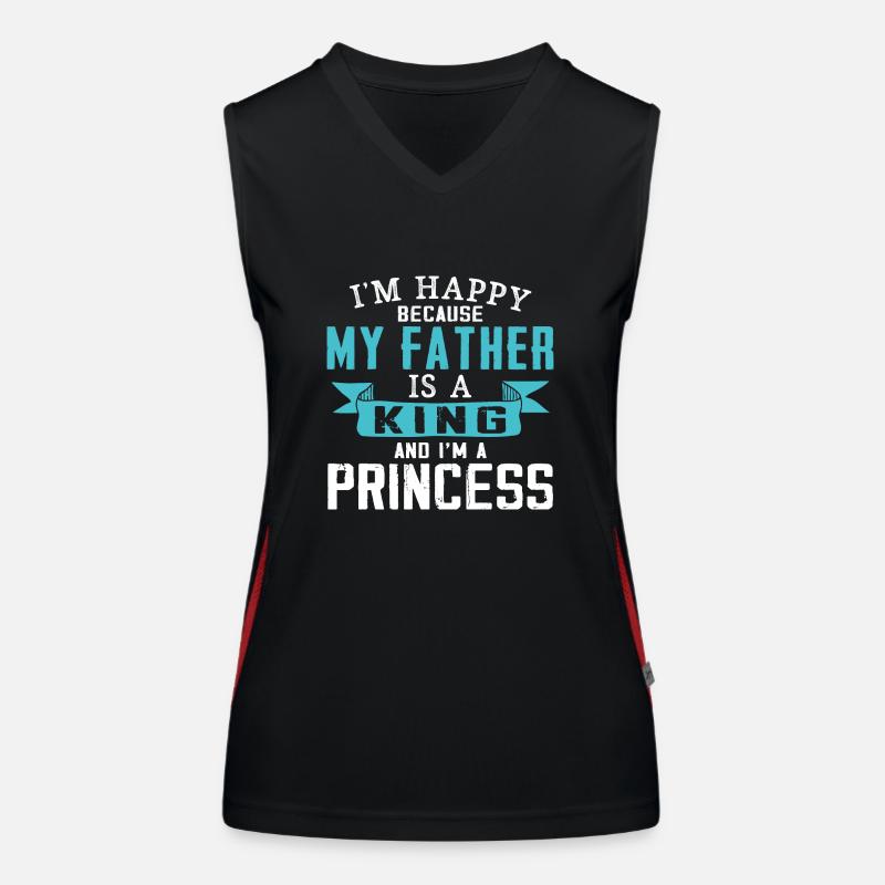 Mein Vater ist ein König und ich bin eine Prinzessin Funktionelles Kontrast-Tank Top für Frauen