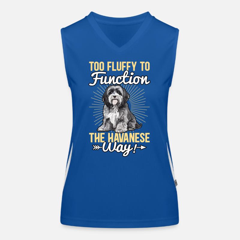 Too fluffy to function the Havanese way Funktionelles Kontrast-Tank Top für Frauen