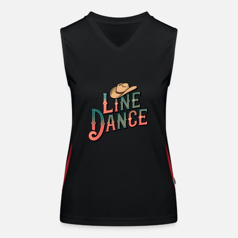 Line Dance Was sonst? Ich bin Line Dancer Funktionelles Kontrast-Tank Top für Frauen