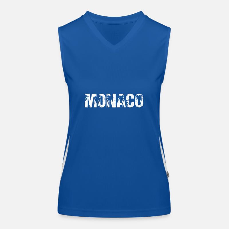 Monaco Palmen Funktionelles Kontrast-Tank Top für Frauen