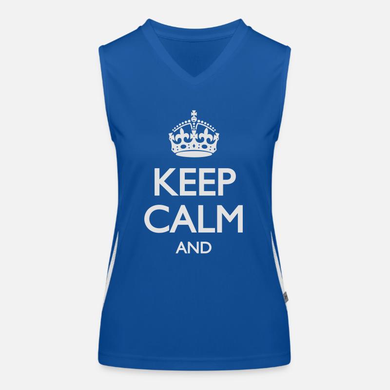 keep calm Funktionelles Kontrast-Tank Top für Frauen