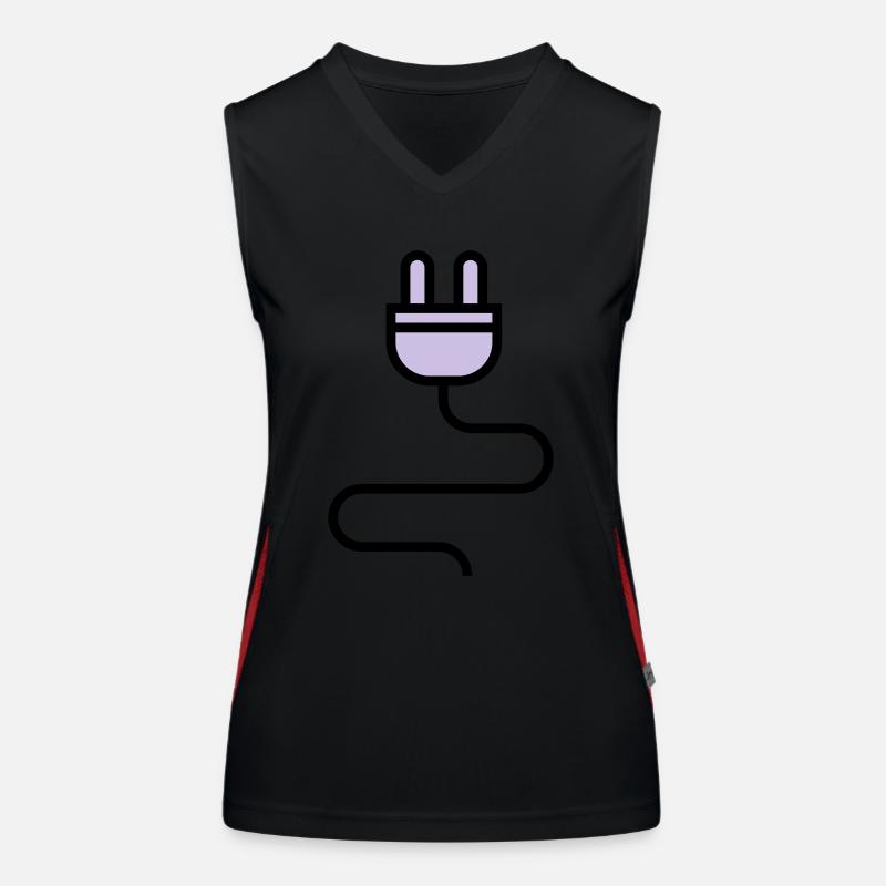 Power cable, plug Women's Functional Contrast Tank Top