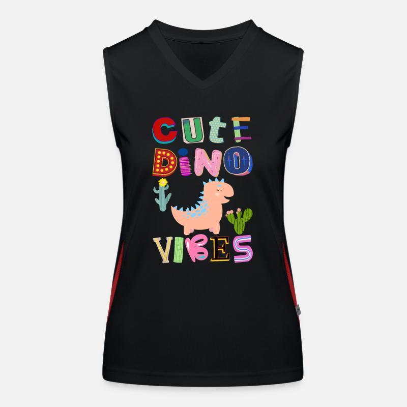 Mignon Dino Vibes 2 Débardeur respirant contrasté Femme