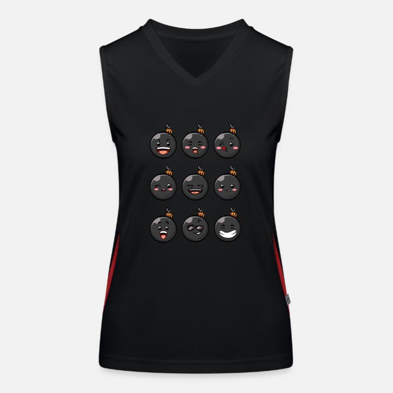9 Weihnachtskugeln #9/10 Schwarz Funktionelles Kontrast-Tank Top für Frauen