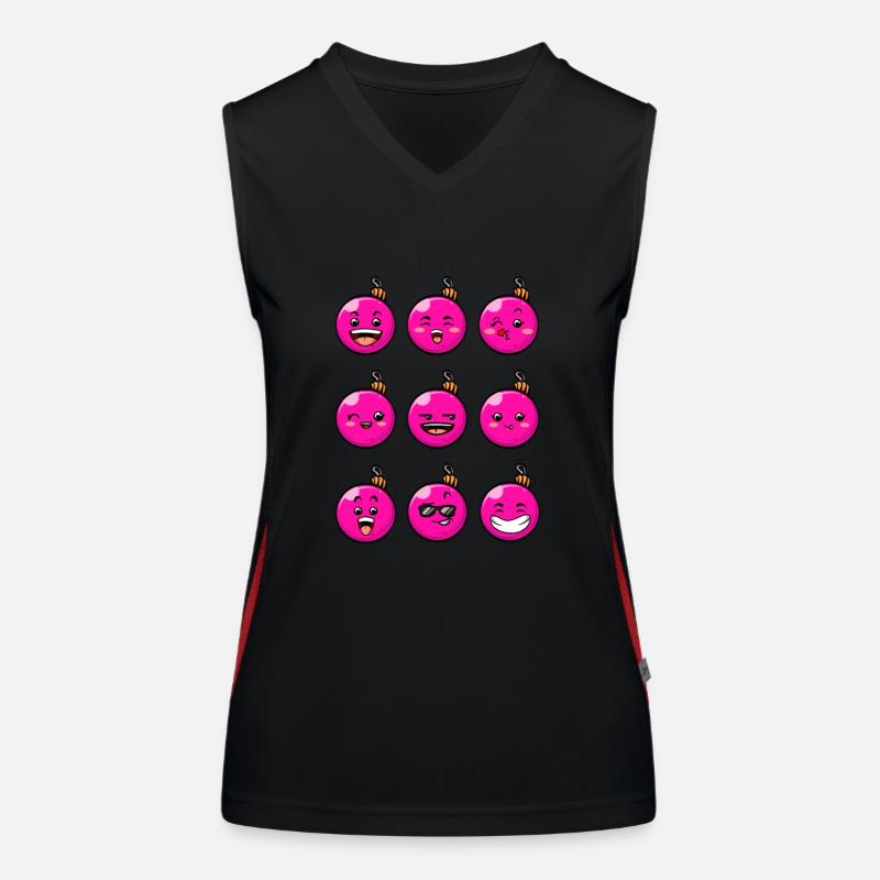 9 Weihnachtskugeln #7/10 Pink Funktionelles Kontrast-Tank Top für Frauen