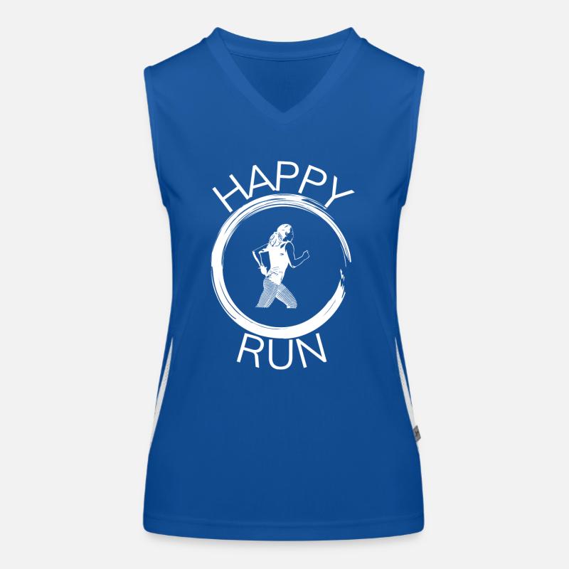 Happy Run Läufer Funktionelles Kontrast-Tank Top für Frauen