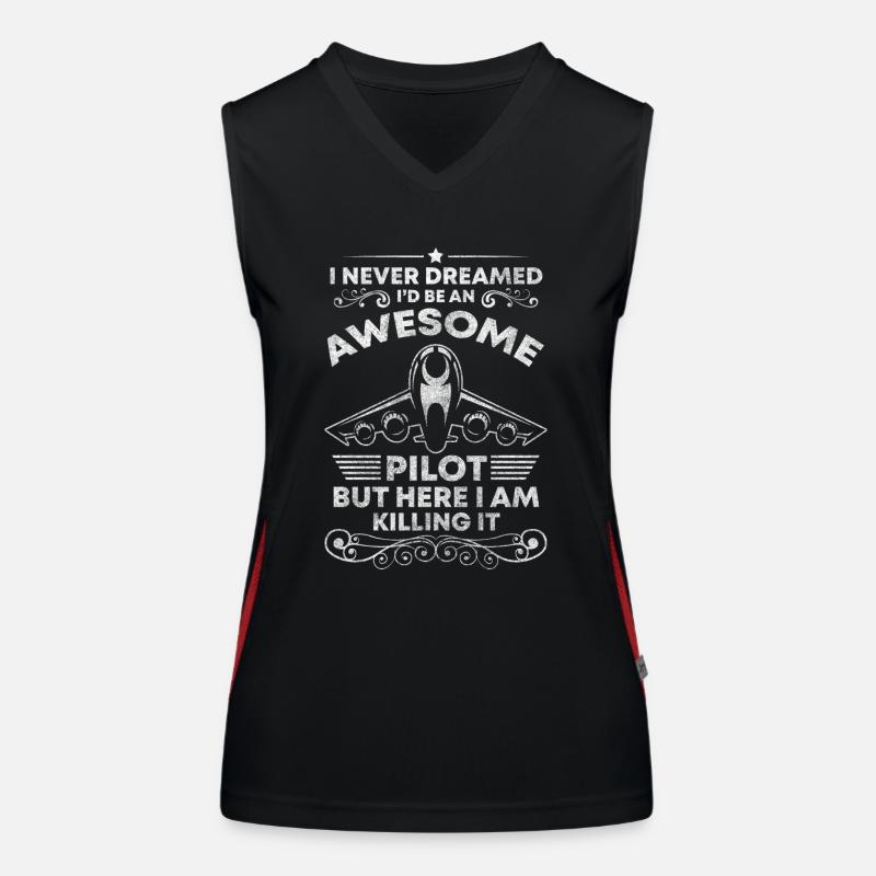 Pilot Luftfahrt Kunstflieger Funktionelles Kontrast-Tank Top für Frauen