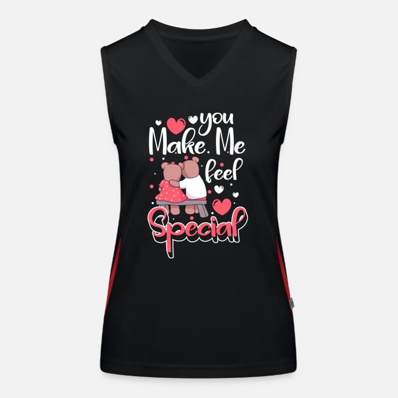 Romantic Couple Romance Affection Women's Functional Contrast Tank Top