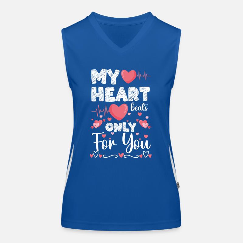 Romantisch Herz Partner Funktionelles Kontrast-Tank Top für Frauen