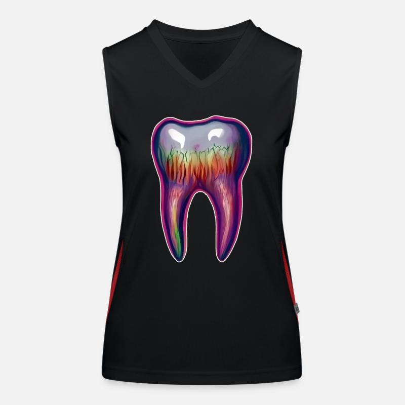 Dent Flashy Débardeur respirant contrasté Femme