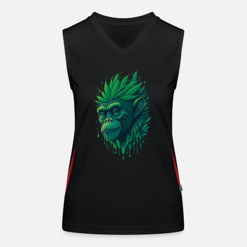 Cannabis Monkey Notre Style de Cannabis Monkey Débardeur respirant contrasté Femme