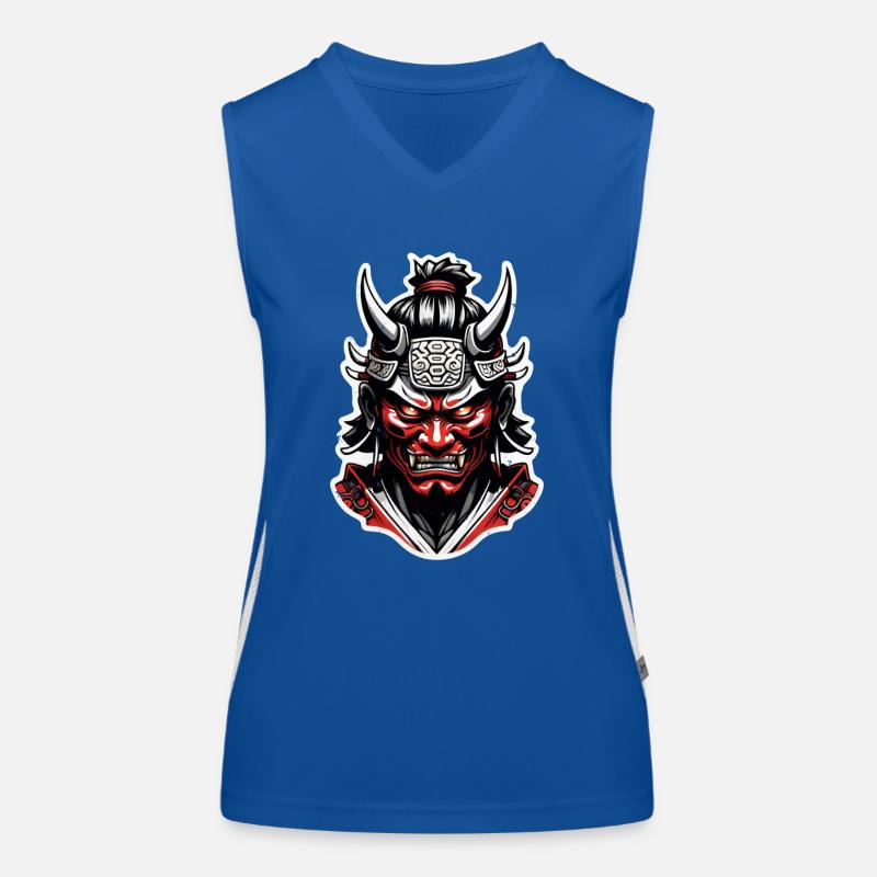 Samurai-Krieger - Japan - Dämon Funktionelles Kontrast-Tank Top für Frauen