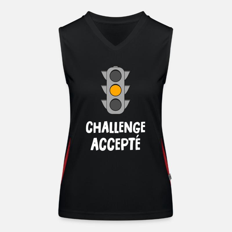 challenge accepté Débardeur respirant contrasté Femme
