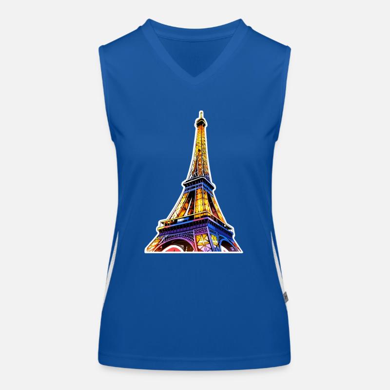 Eiffel tower #16 Débardeur respirant contrasté Femme