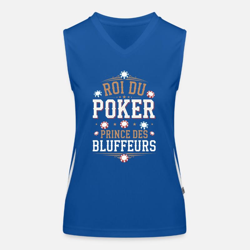 Roi du poker, prince des bluffeurs Débardeur respirant contrasté Femme