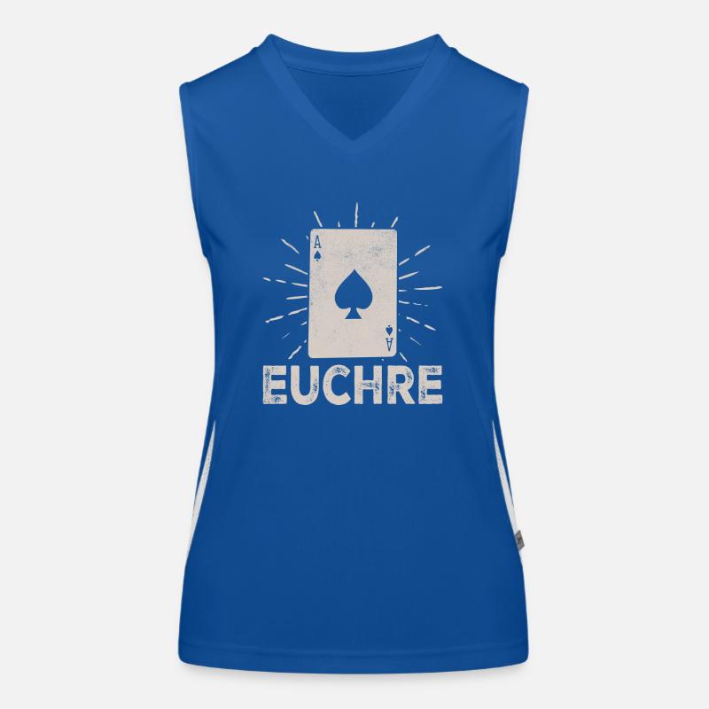 Euchre Vintage Euchre Card Board Game Débardeur respirant contrasté Femme