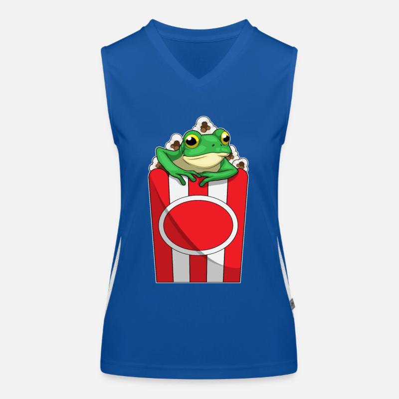 Frosch Popcorn Funktionelles Kontrast-Tank Top für Frauen