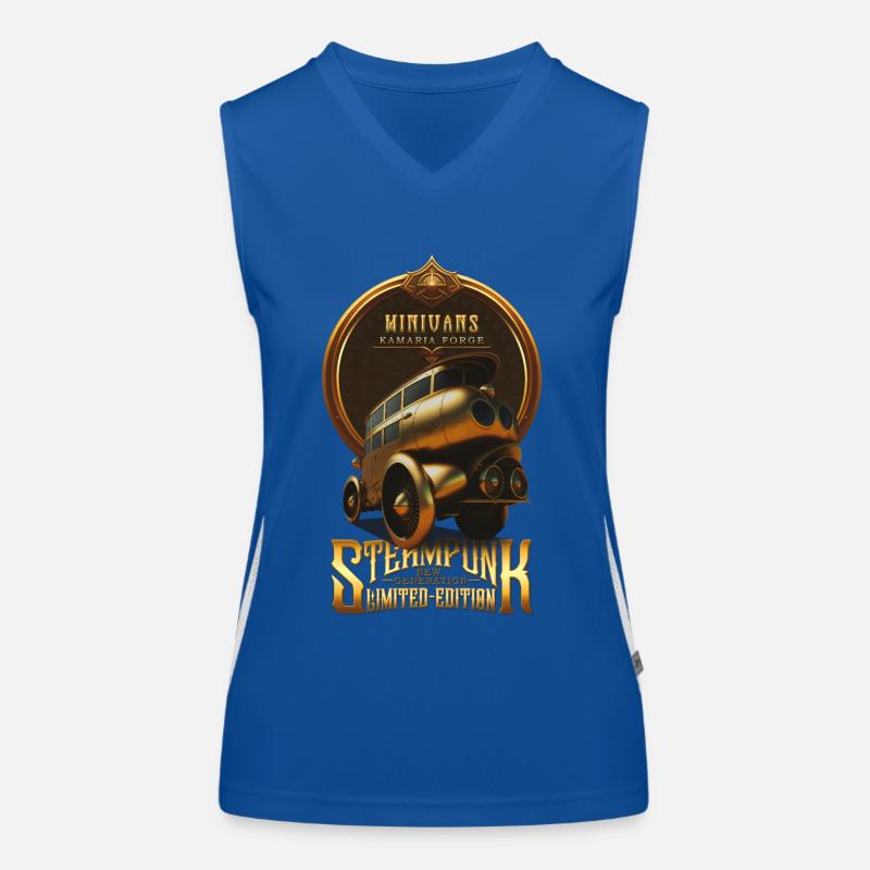 STEAMPUNK OLDTIMER OLDTIMER RETRO MINIVANS Funktionelles Kontrast-Tank Top für Frauen