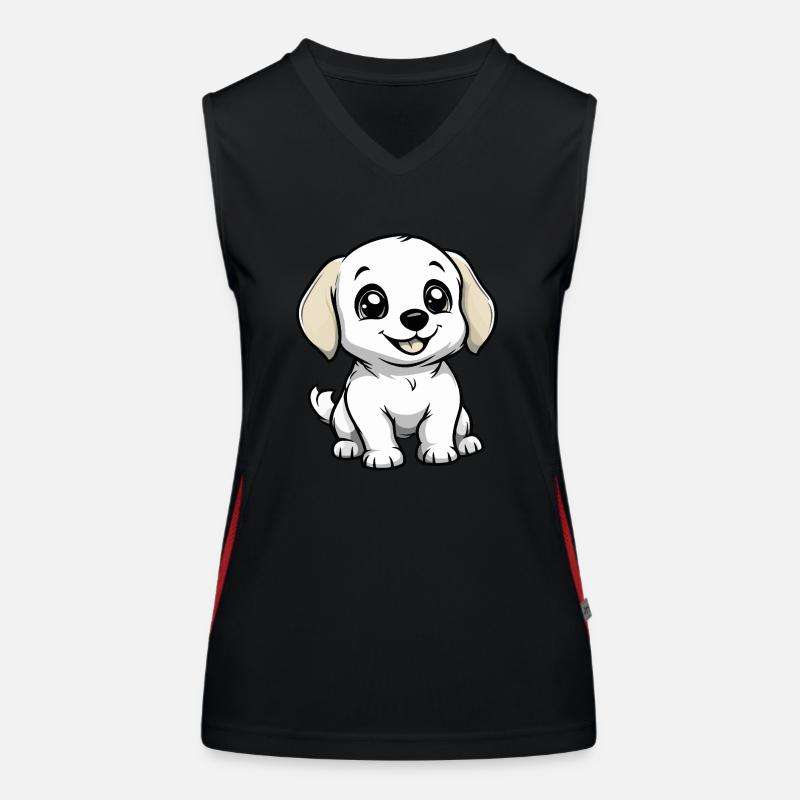 Labrador Hund Niedlich Funktionelles Kontrast-Tank Top für Frauen