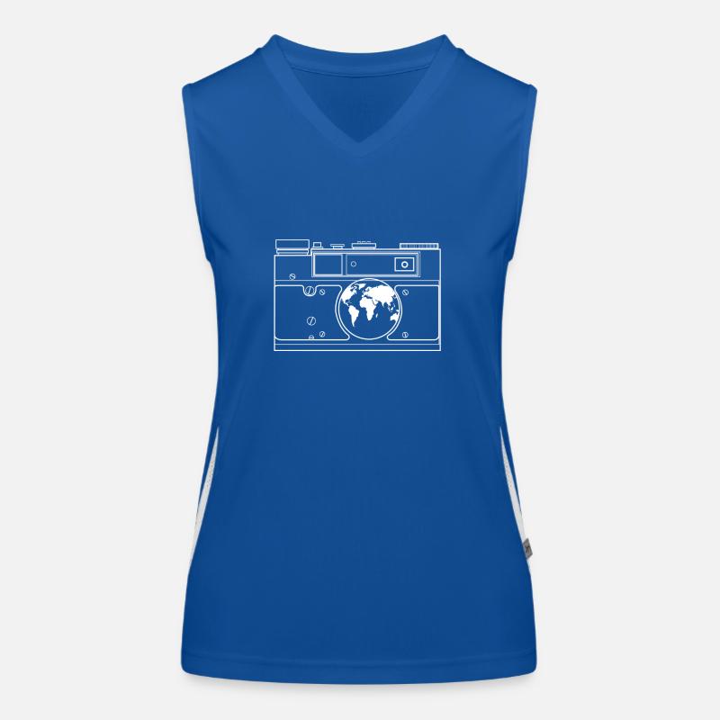 Die Welt durch die Linse. Funktionelles Kontrast-Tank Top für Frauen