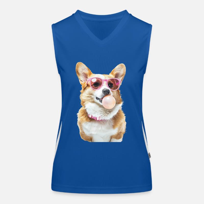 Corgi Funktionelles Kontrast-Tank Top für Frauen