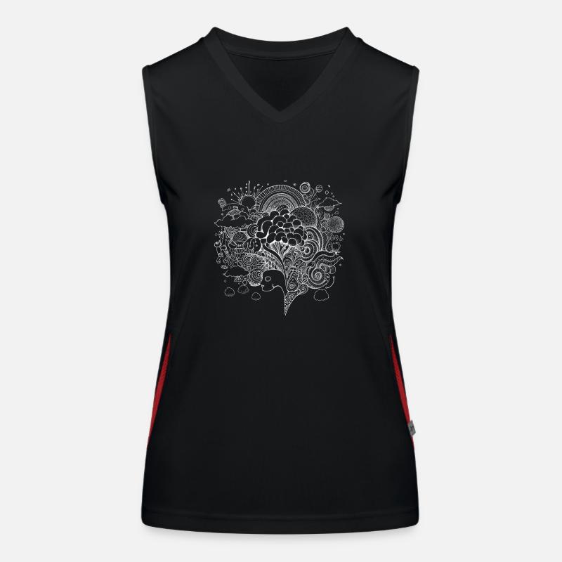 Psychedelic artwork with trippy patterns Women's Functional Contrast Tank Top