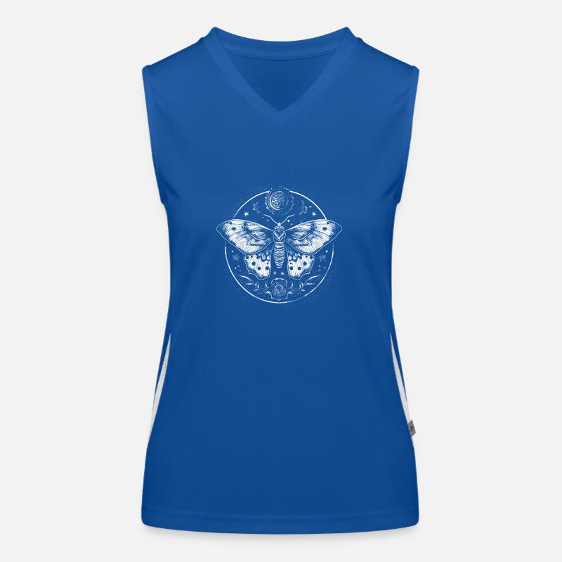 Mystical moth, moth with magical details Women's Functional Contrast Tank Top
