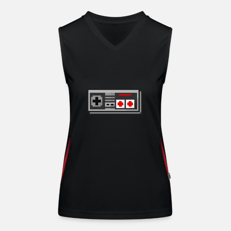 3D Nes controller Women's Functional Contrast Tank Top