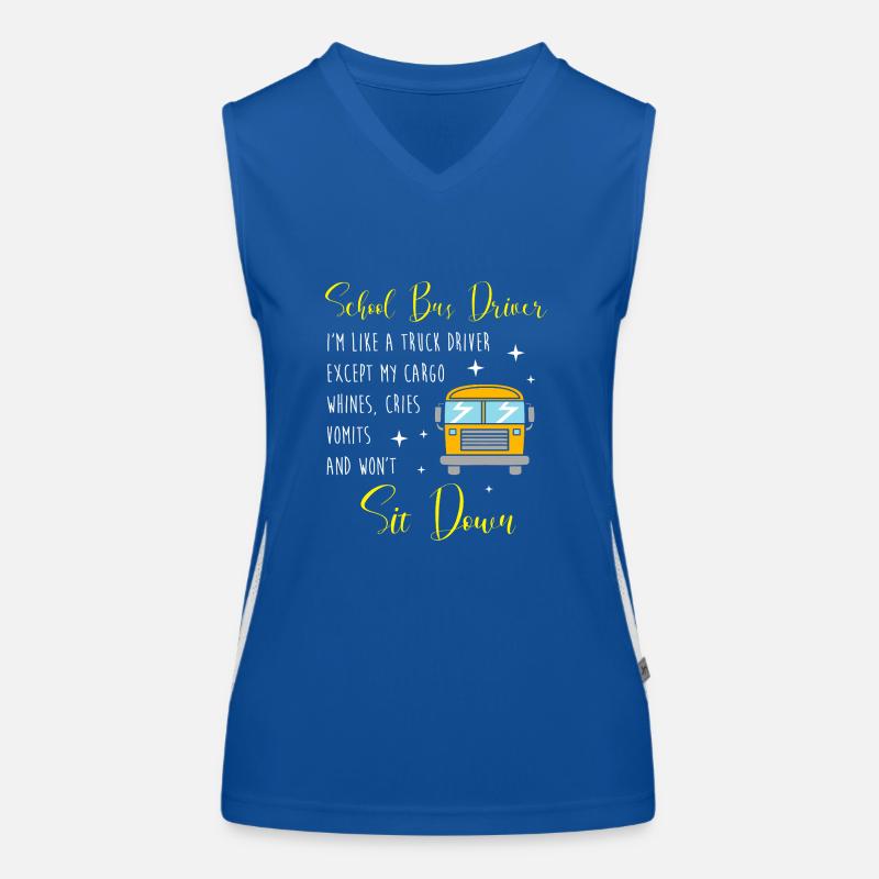 School Bus Driver School Bus Women's Functional Contrast Tank Top