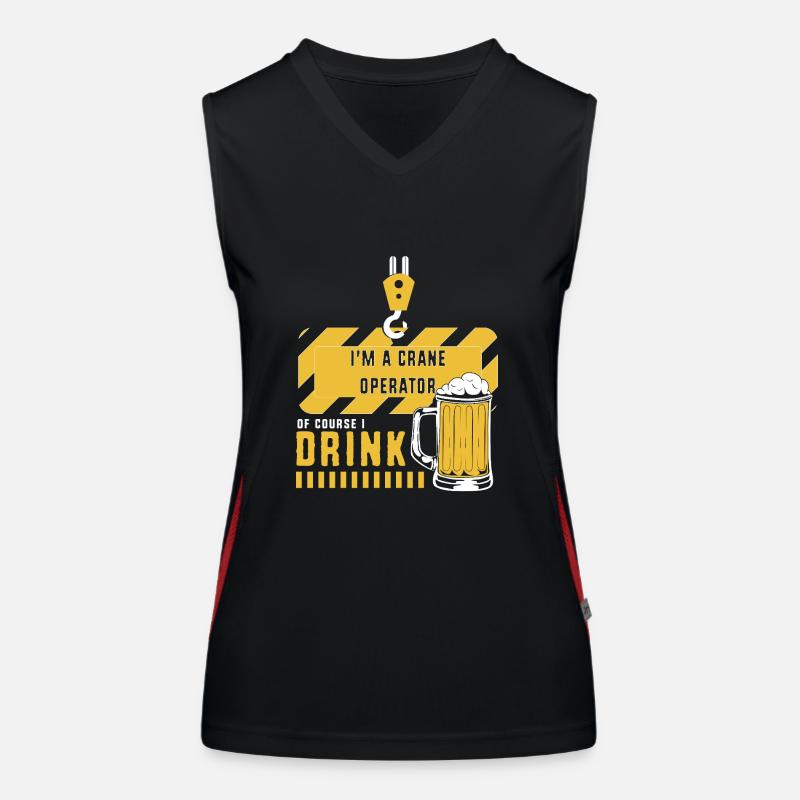 Kranführer Kran Funktionelles Kontrast-Tank Top für Frauen