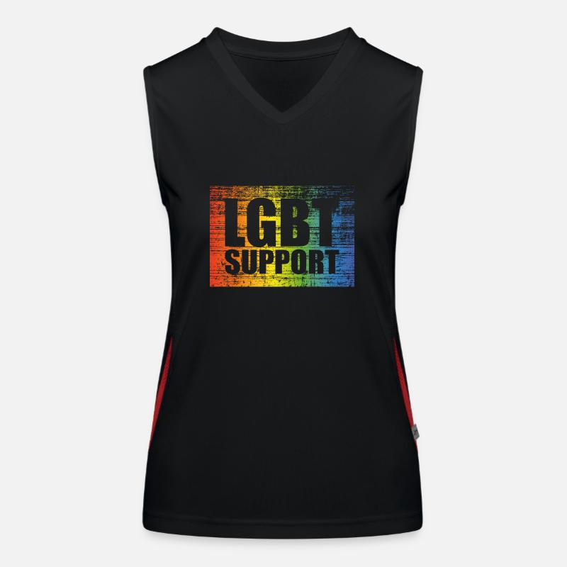 LGBT support Women's Functional Contrast Tank Top