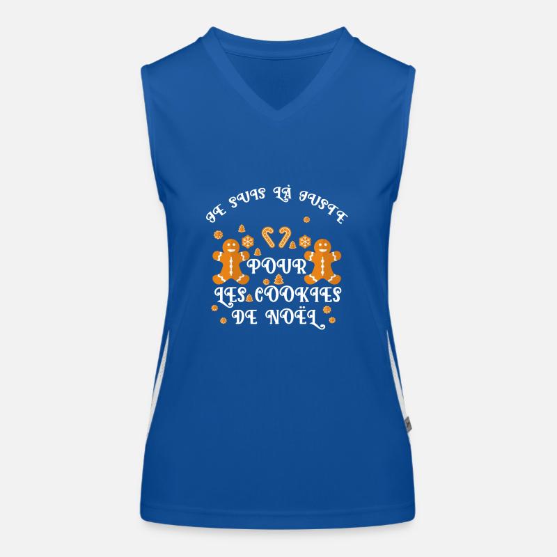 Ich bin nur wegen der Weihnachtsplätzchen hier Funktionelles Kontrast-Tank Top für Frauen