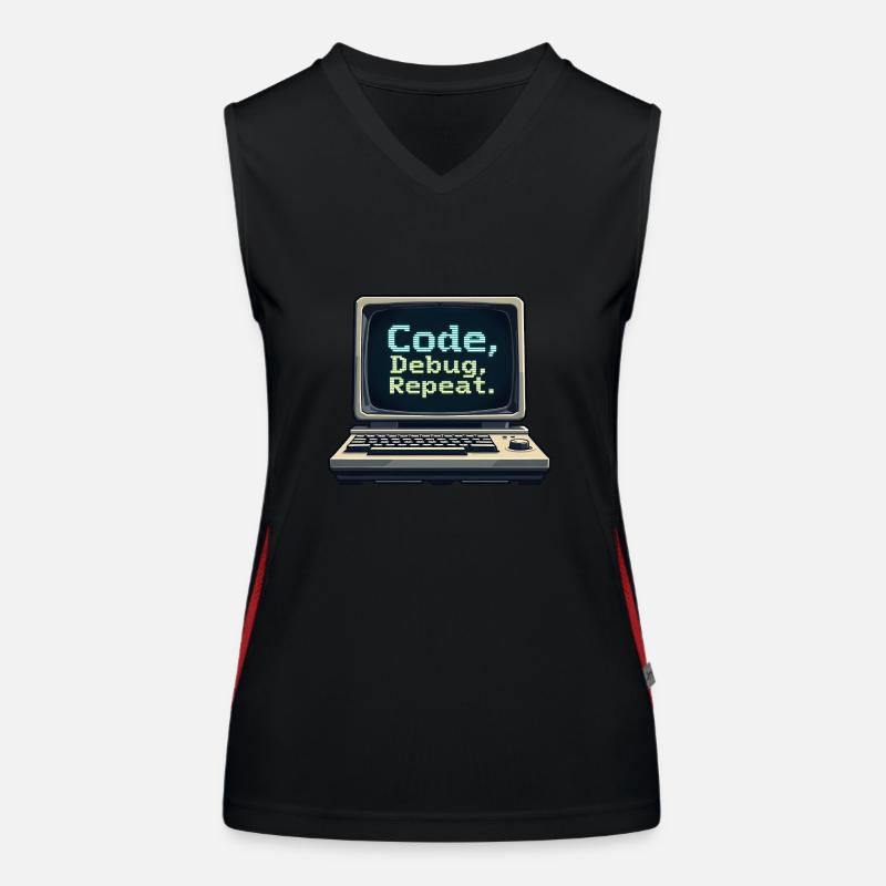 Répétition de débogage de code - Ingénieur logiciel Débardeur respirant contrasté Femme