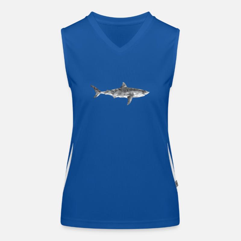 Haifisch Polygon Funktionelles Kontrast-Tank Top für Frauen