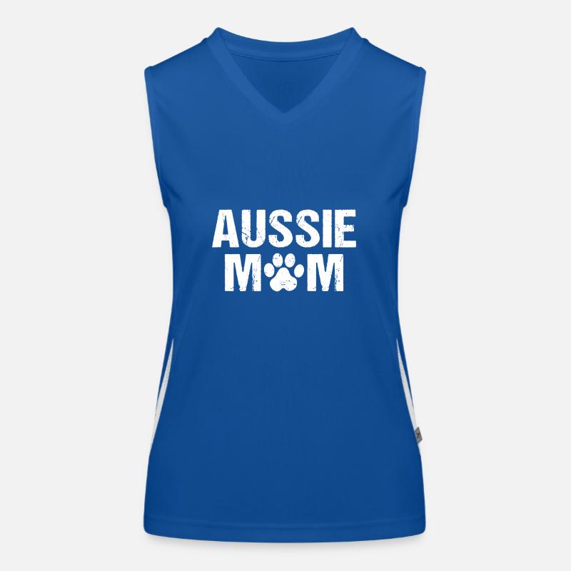Aussie Mom Australian Shepherd Women's Functional Contrast Tank Top