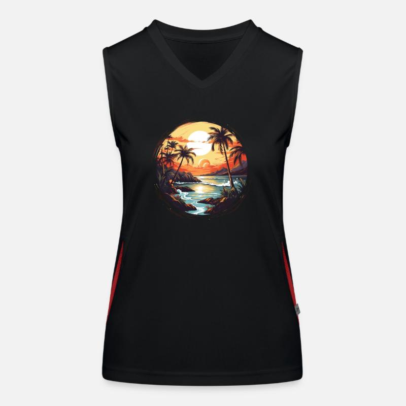 Zeitreise in die 70er: Authentisches Retro-Design Funktionelles Kontrast-Tank Top für Frauen