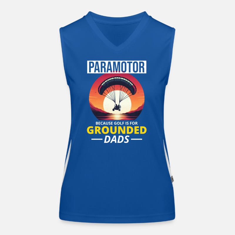 Paramotor Pilot Paramotoring Powered Paraglider Women's Functional Contrast Tank Top