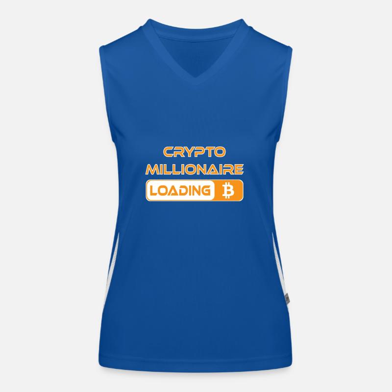CRYPTO MILLIONAIRE LOADING BITCOIN Funktionelles Kontrast-Tank Top für Frauen